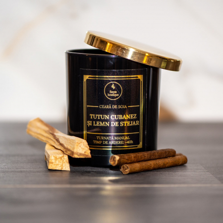 lumanare parfumata tutun cubanez si lemn de stejar [1]