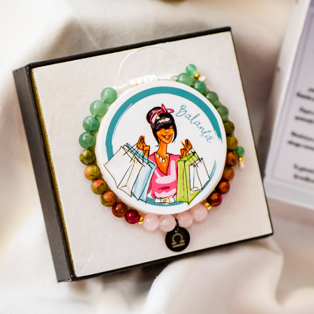 Balanță - Lumânare Parfumată Și Brățară Semiprețioasă - Pachet Cadou Zodie [2]