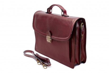 Servietă Bărbați Din Piele Naturală Bordo 55001 [2]