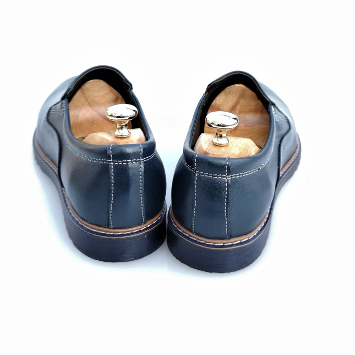 Pantofi Bărbați Casual Confort Din Piele Naturală Blue 332 [2]