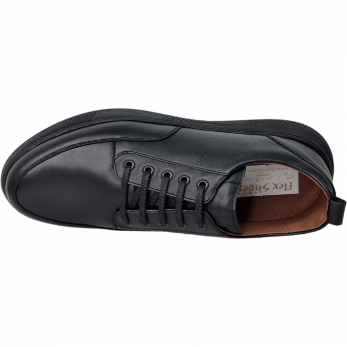 Pantofi Bărbați Eleganți Din Piele Naturală Neagră 1651 [4]