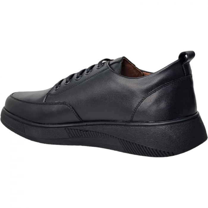 Pantofi Bărbați Eleganți Din Piele Naturală Neagră 1651 [6]