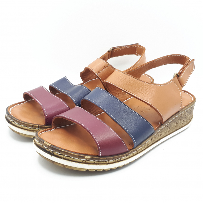 Sandale Damă Casual Confort Din Piele Naturală Nude 6092 [3]