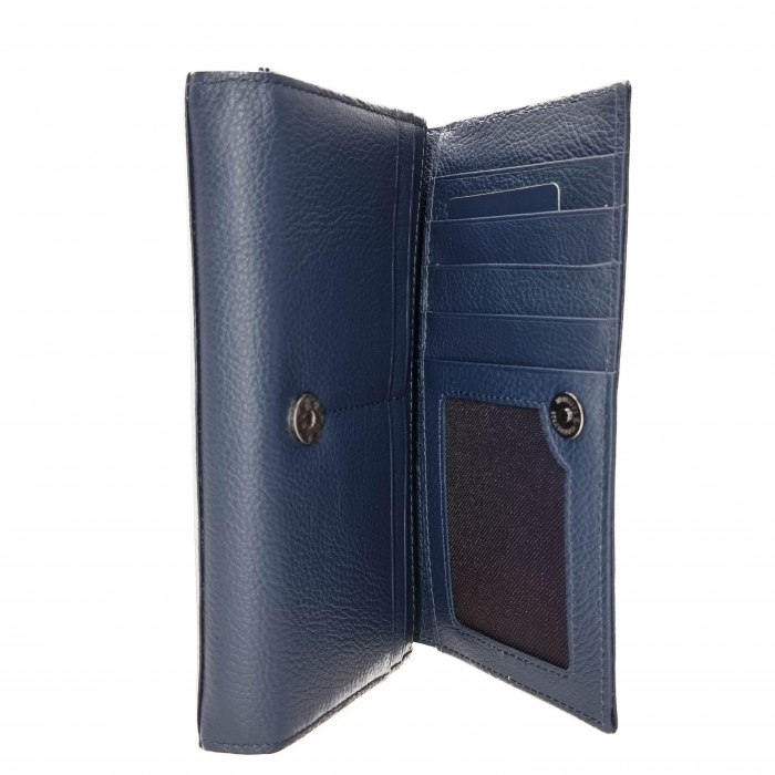Portofel Damă Din Piele Naturală Blue 10507 [3]