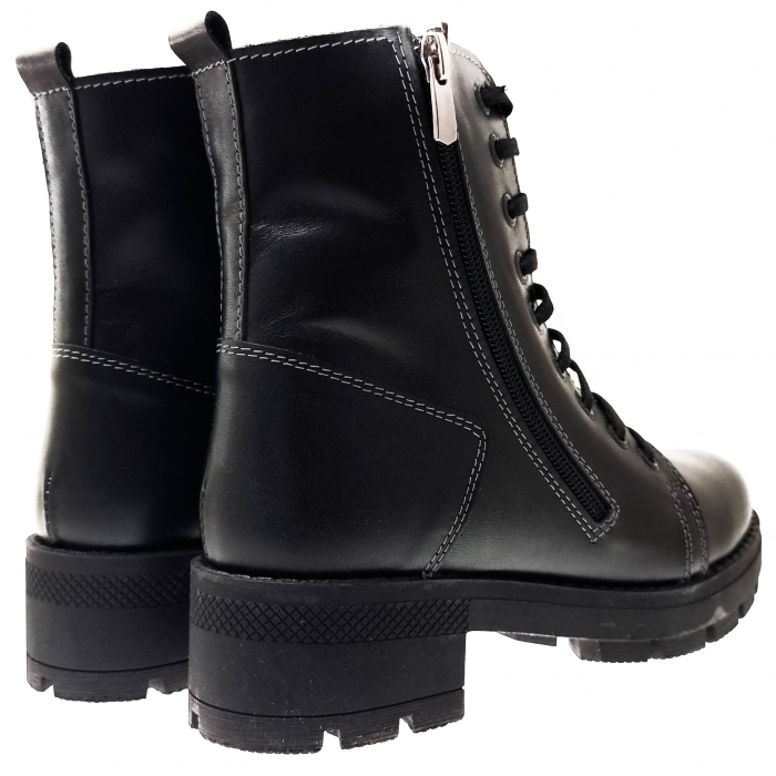 Ghete Damă Casual Din Piele Naturală Neagră 8593 [4]