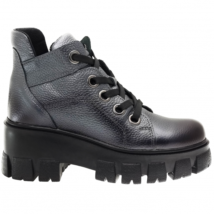 Ghete Damă Casual Din Piele Naturală Gri 8599 [2]