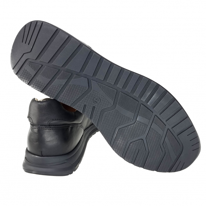 Pantofi sport barbati din piele naturala NEGRU  COD-1205 [4]