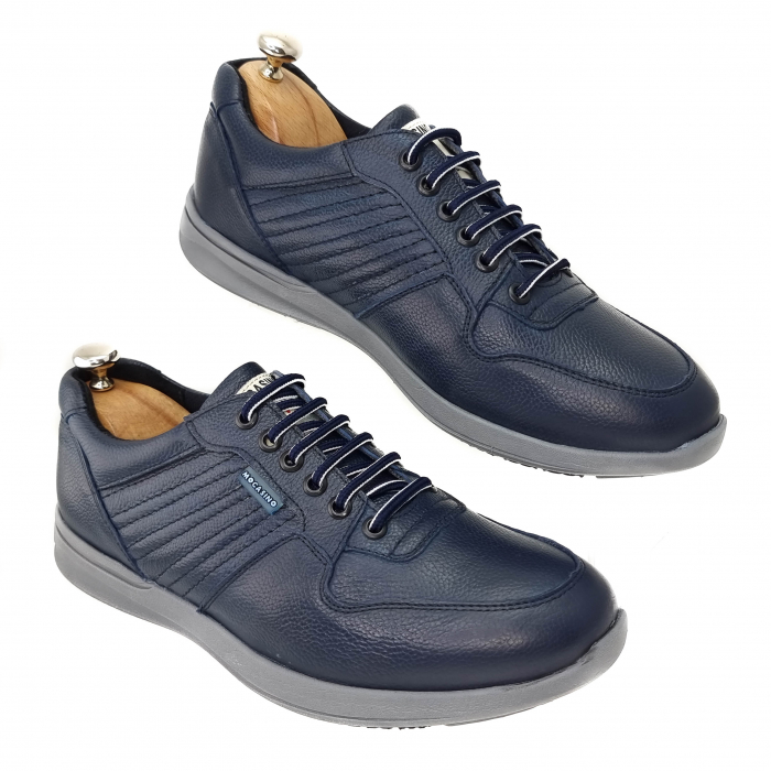 Pantofi Bărbați Sport Din Piele Naturală Blue 1220 [2]