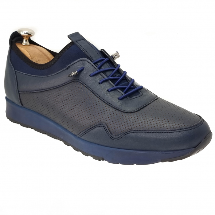Pantofi sport barbati din piele naturala BLUE  COD-1223 [1]