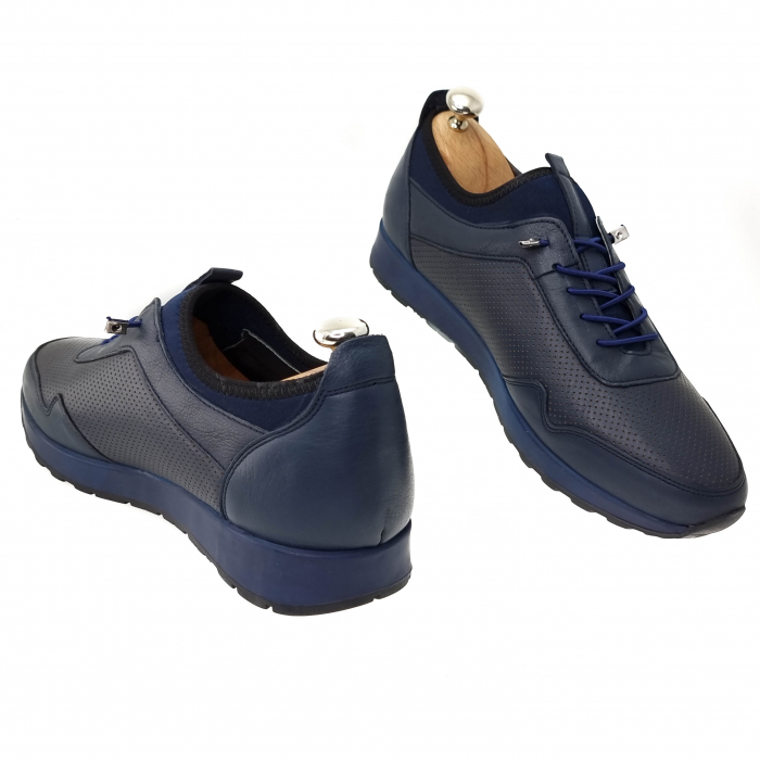 Pantofi sport barbati din piele naturala BLUE  COD-1223 [3]