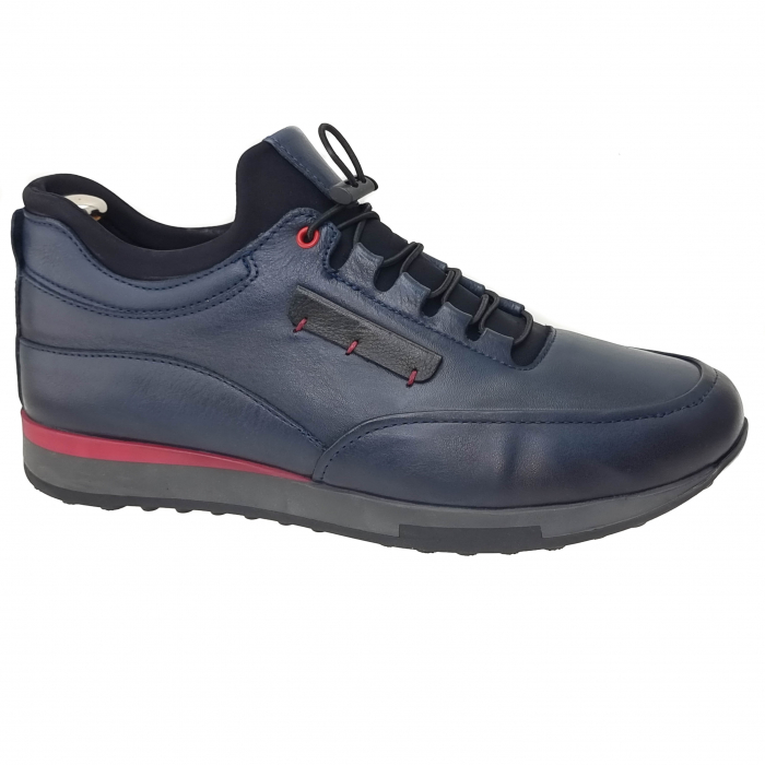 Pantofi Bărbați Sport Din Piele Naturală Blue 1236 [2]