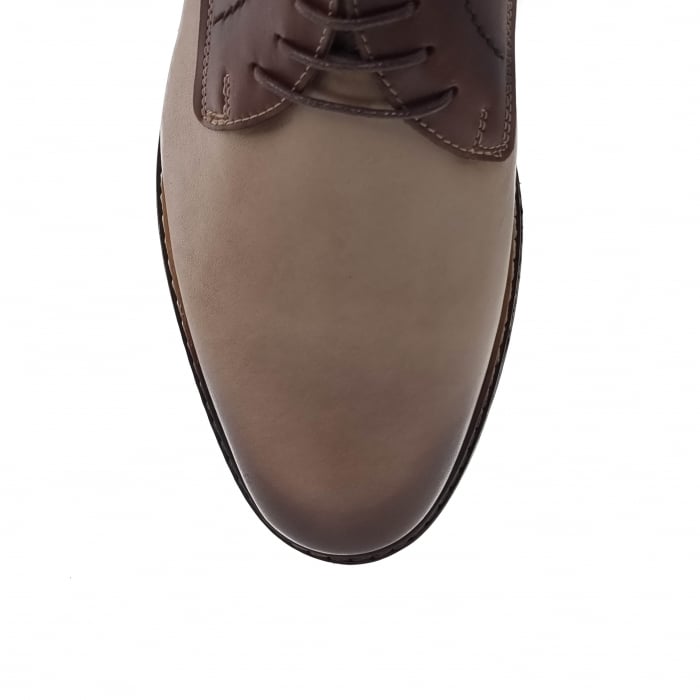 Pantofi casual din piele naturala pentru barbati BEJ-MARO COD-1243 [4]