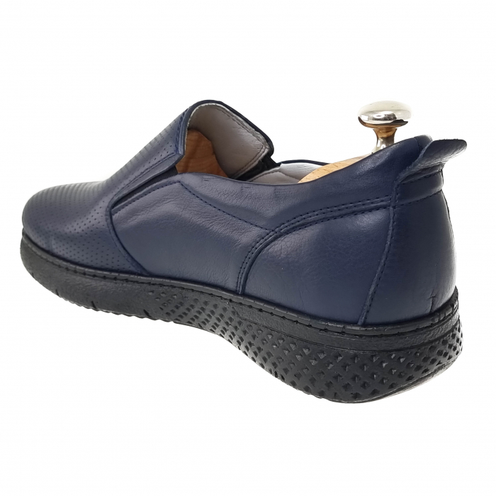 Pantofi Bărbați Casual Din Piele Naturală Blue 1246 [2]