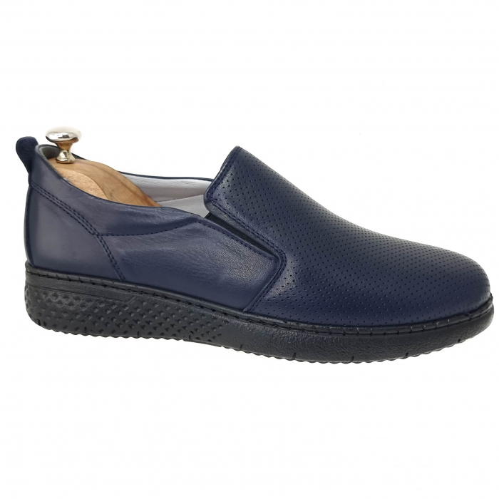 Pantofi Bărbați Casual Din Piele Naturală Blue 1246 [3]
