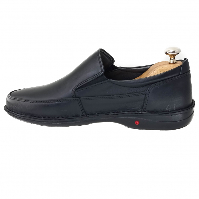 Pantofi Bărbați Casual Din Piele Naturală Neagră 1250 [6]