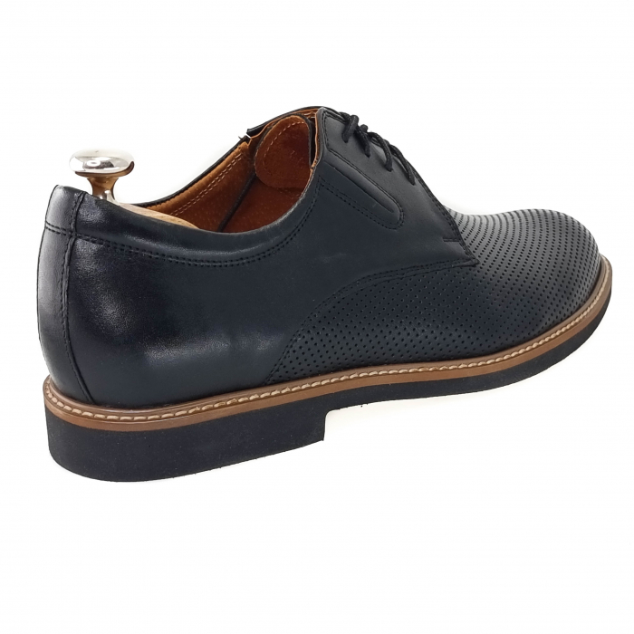Pantofi Bărbați Casual Din Piele Naturală Neagră 1252 [3]