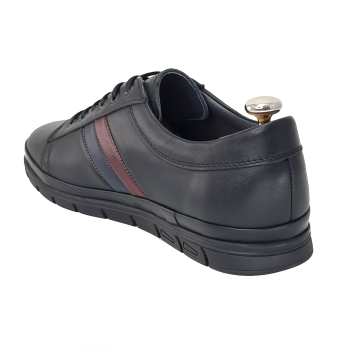 Pantofi SPORT din piele naturala pentru barbati NEGRU COD-1257 [3]