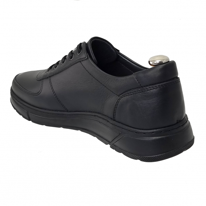 Pantofi SPORT din piele naturala pentru barbati NEGRU  COD-1260 [4]