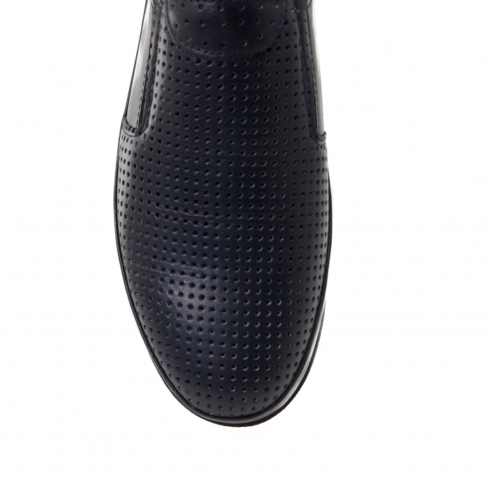 Pantofi Bărbați Din Piele Naturală Perforată Neagră 1261 [5]