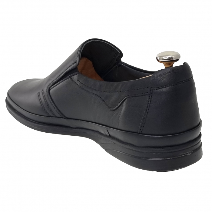 Pantofi CASUAL din piele naturala pentru barbati NEGRU COD-1262 [4]
