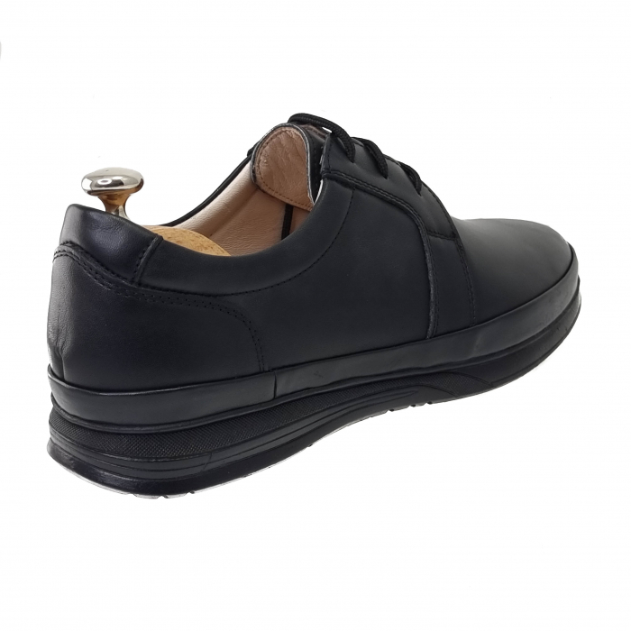Pantofi CASUAL din piele naturala pentru barbati NEGRU COD-1264 [3]