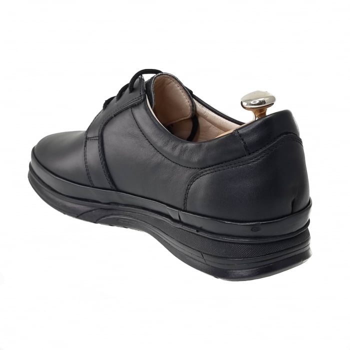 Pantofi CASUAL din piele naturala pentru barbati NEGRU COD-1264 [4]
