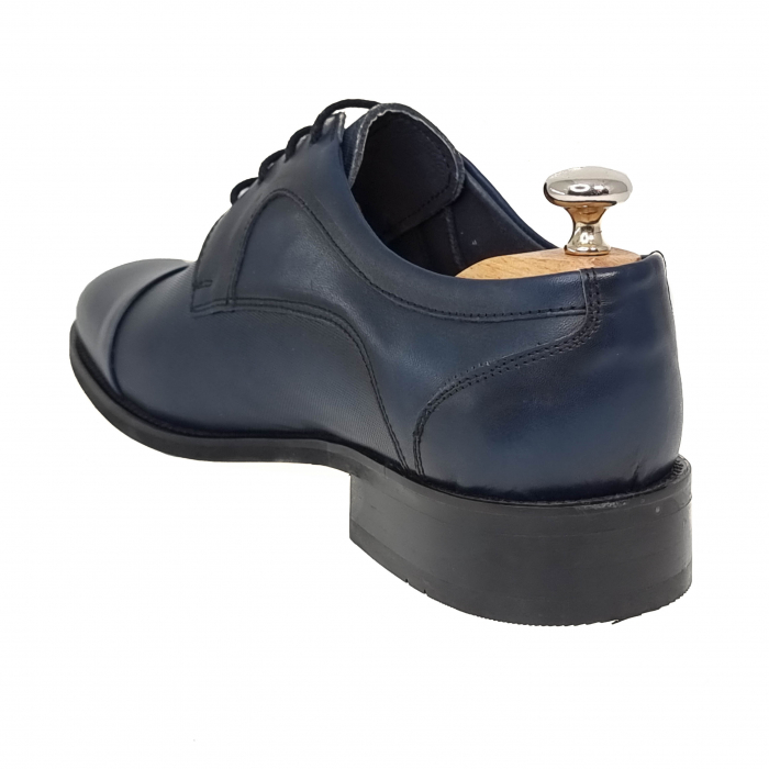 Pantofi Bărbați Eleganți Din Piele Naturală Blue 1273 [3]