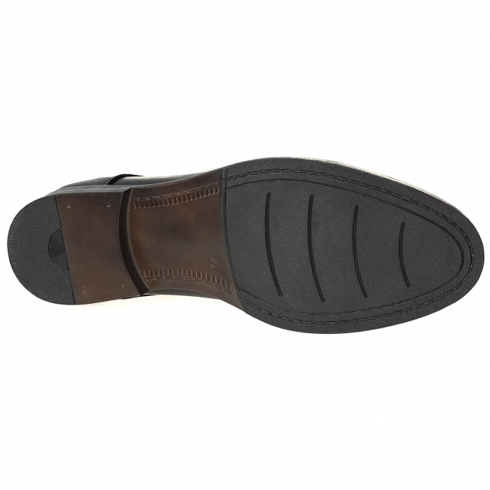 Pantofi din piele naturala pentru barbati NEGRU COD-1279 [4]