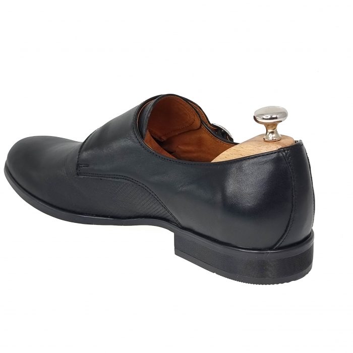 Pantofi din piele naturala pentru barbati NEGRU COD-1283 [3]