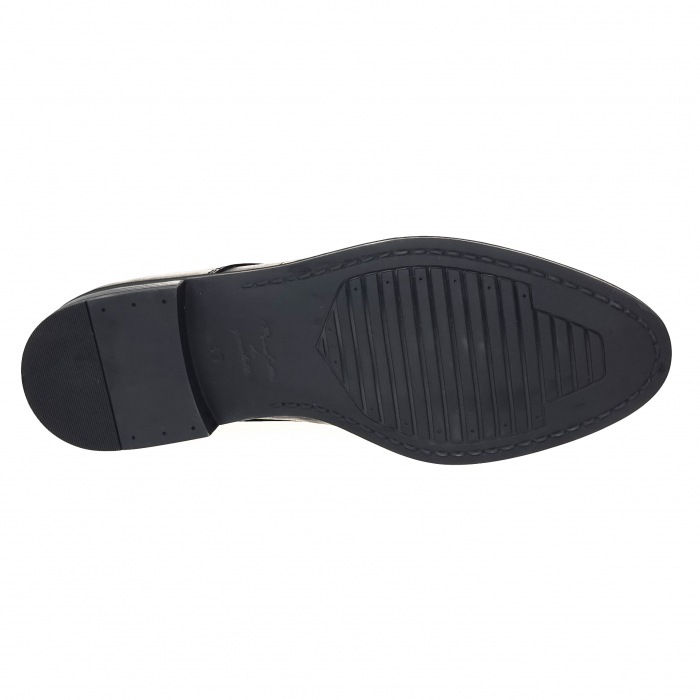 Pantofi din piele naturala pentru barbati NEGRU COD-1284 [4]