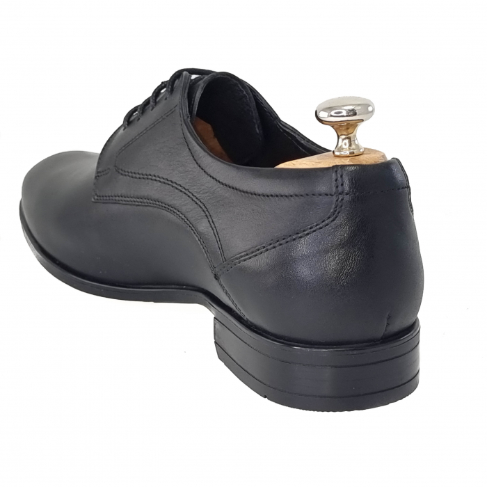Pantofi din piele naturala pentru barbati NEGRU COD-1299 [3]
