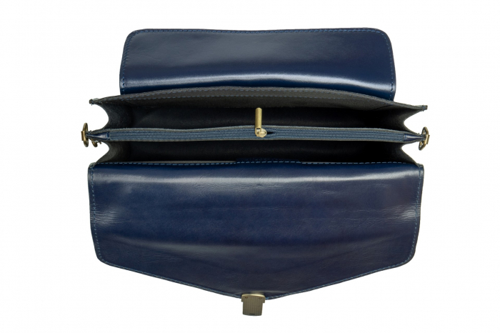 Servietă Bărbați Din Piele Naturală Blue 439 [2]