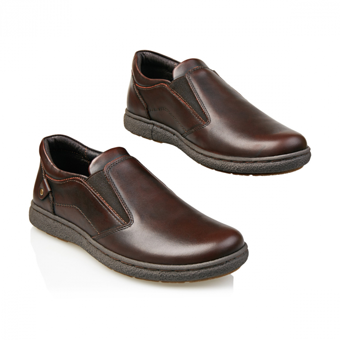 Pantofi Bărbați Casual Confort Din Piele Naturală Maro 359 [3]