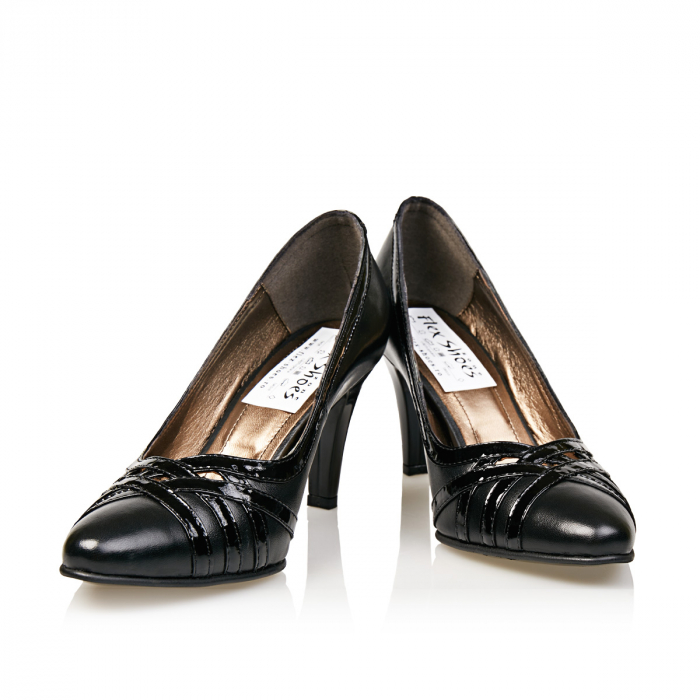 Pantofi Damă Eleganți Din Piele Naturală Neagră 3006 [2]