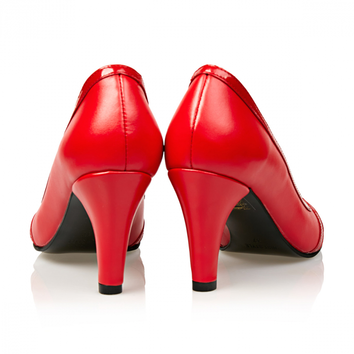 Pantofi Damă Eleganți Din Piele Naturală Roșie 3008 [2]
