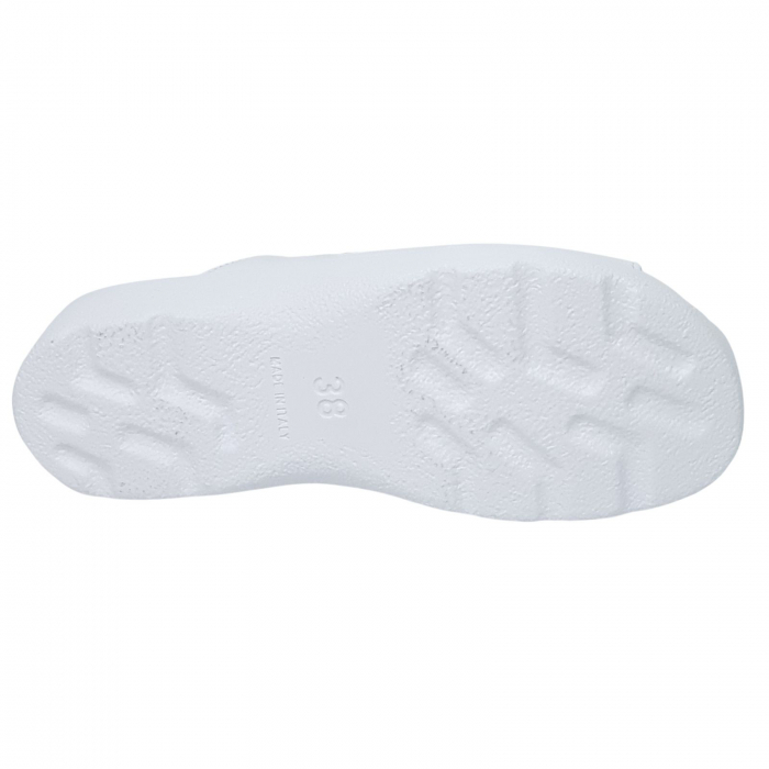 Saboți Sanitari Damă Din Piele Naturală Albă 7008 [2]