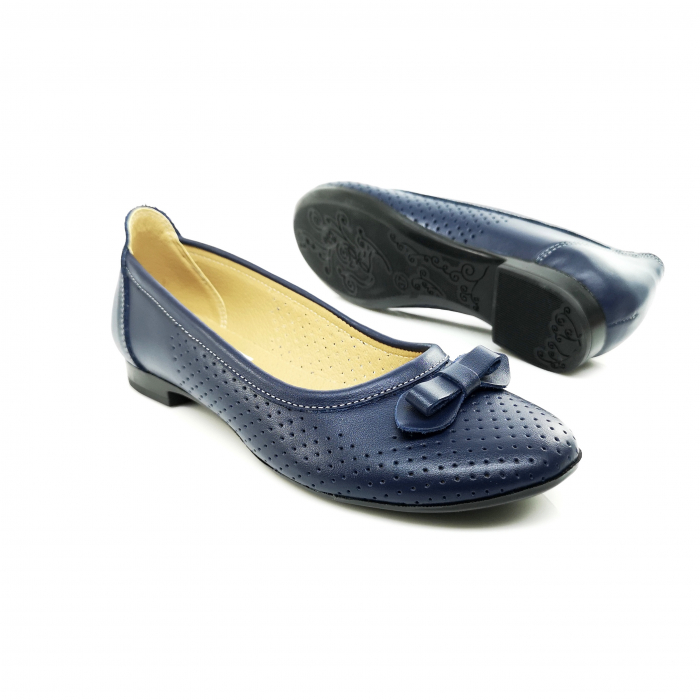 Balerini Damă Din Piele Naturală Blue 8016 [5]
