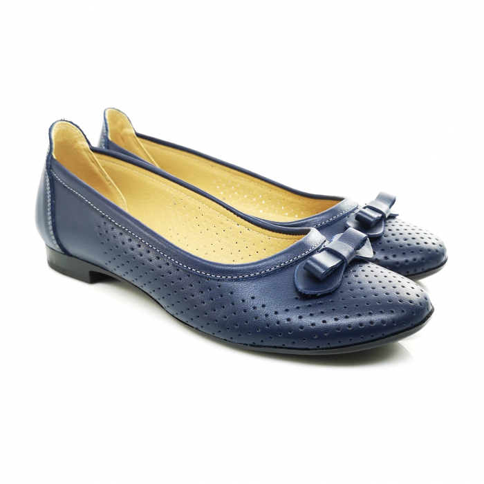 Balerini Damă Din Piele Naturală Blue 8016 [6]