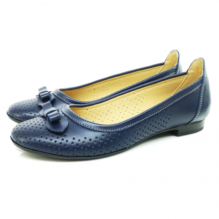 Balerini Damă Din Piele Naturală Blue 8016 [7]