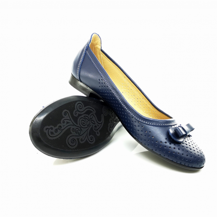 Balerini Damă Din Piele Naturală Blue 8016 [4]