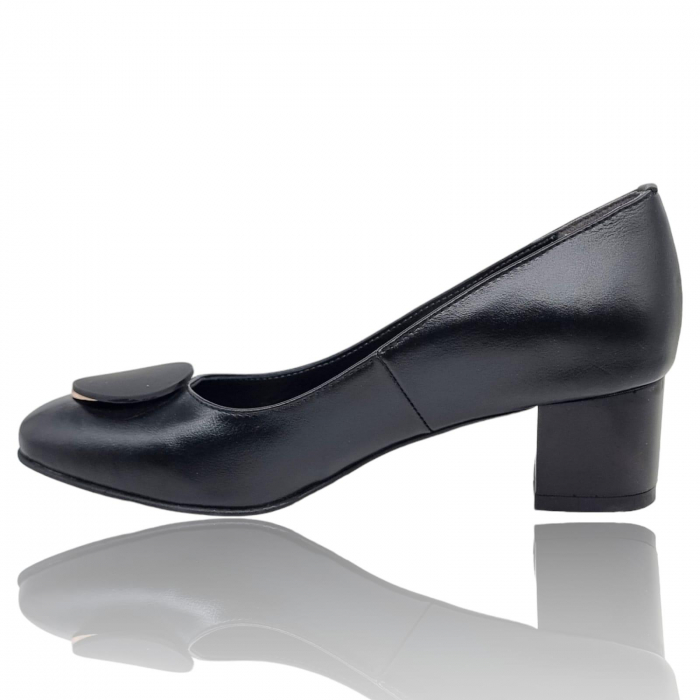 Pantofi Damă Eleganți Din Piele Naturală Neagra 3307 [4]