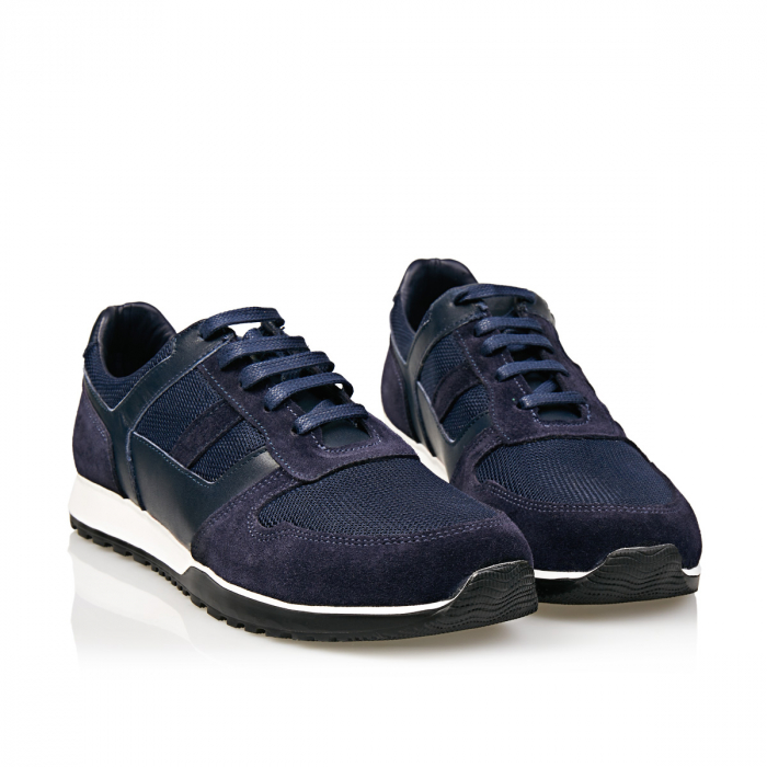 Pantofi Bărbați Sport Din Piele Naturală Blue 360 [2]