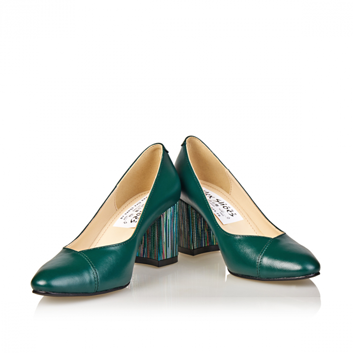 Pantofi Damă Eleganți Din Piele Naturală Verde 3017 [3]