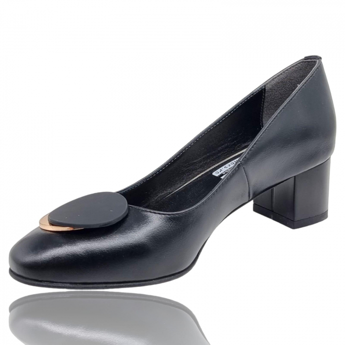 Pantofi Damă Eleganți Din Piele Naturală Neagra 3307 [7]