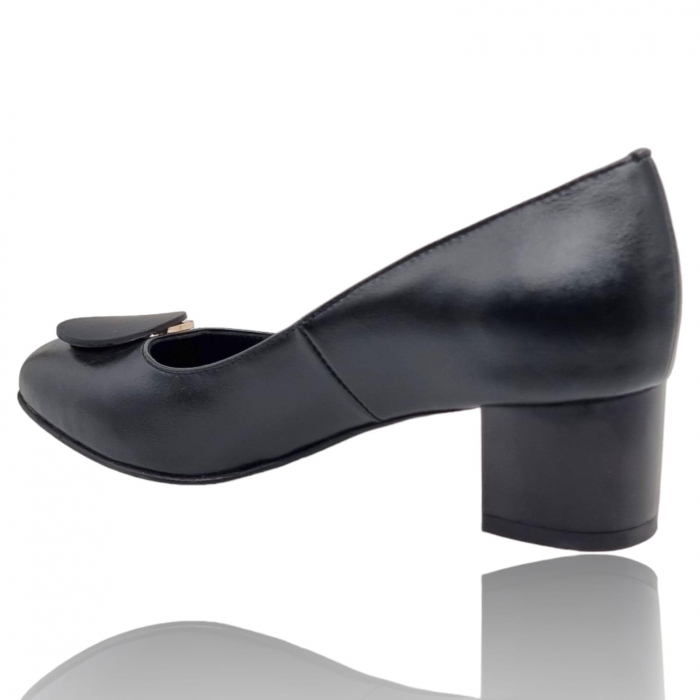 Pantofi Damă Eleganți Din Piele Naturală Neagra 3307 [8]