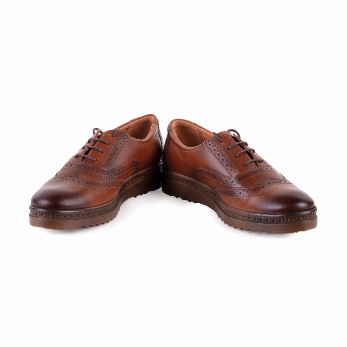 Pantofi Damă Casual Confort Din Piele Naturală Maro 5001 [4]