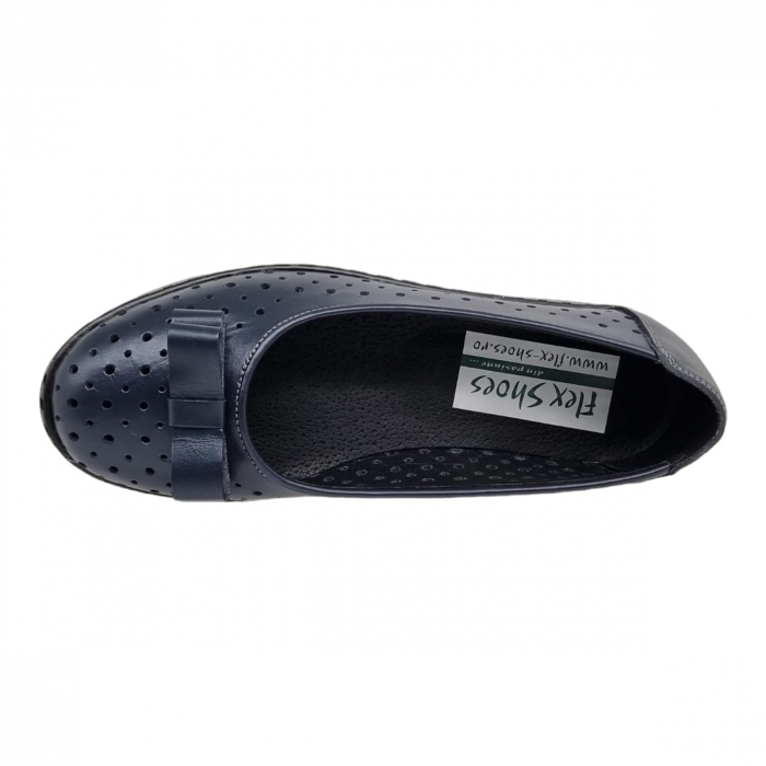 Balerini Damă Din Piele Naturală Bleumarin 8050 [3]