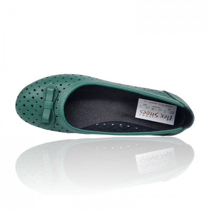 Balerini Damă Din Piele Naturală Verde 8069 [4]