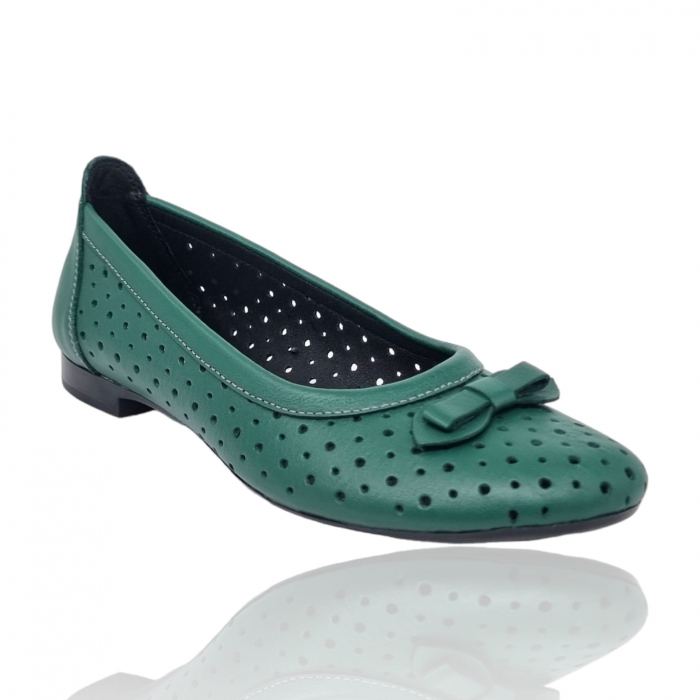 Balerini Damă Din Piele Naturală Verde 8069 [3]