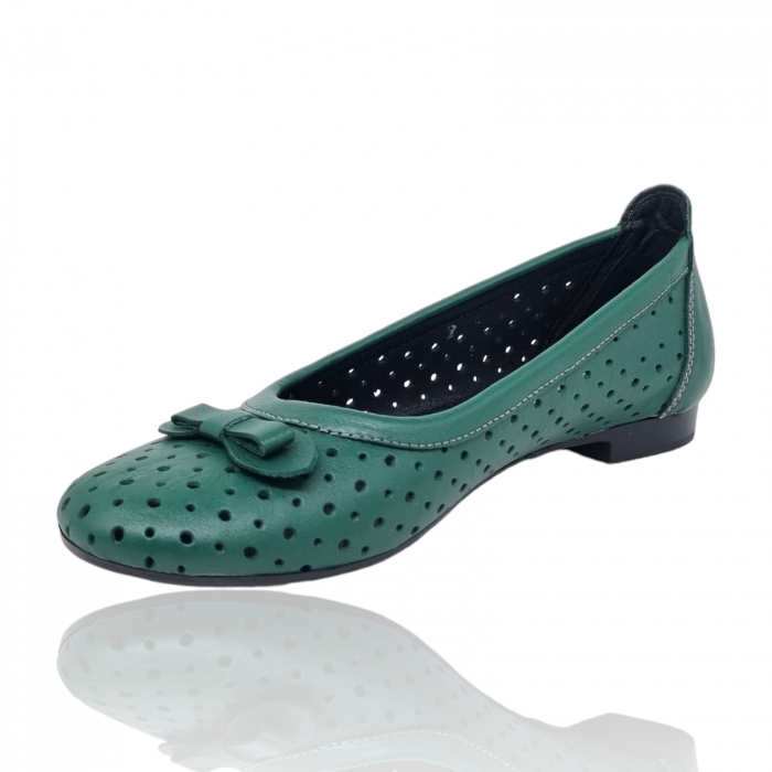 Balerini Damă Din Piele Naturală Verde 8069 [2]